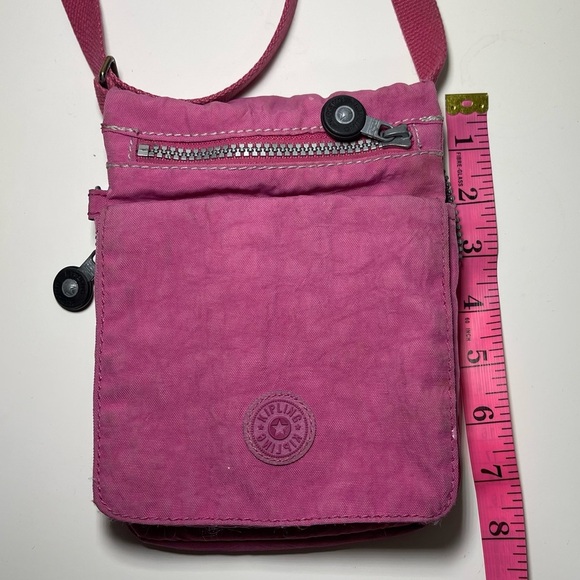 Kipling Pink Nylon Small Crossbody Travel Purse Bag Adjustable Strap 90’s - Picture 9 of 9